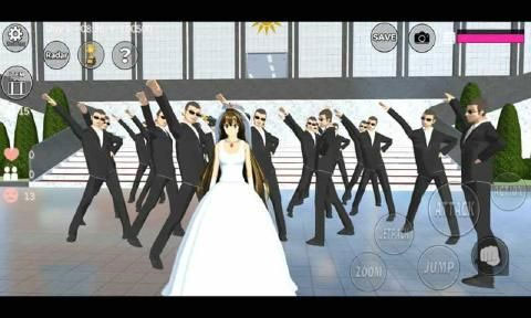 樱花校园模拟器如何解决黑衣人