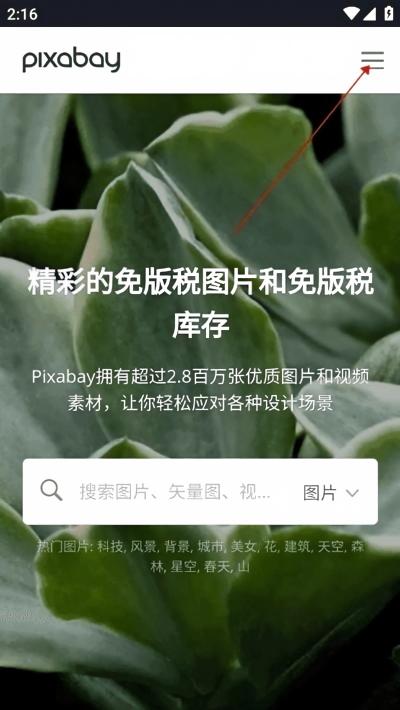 Pixabay如何切换中文