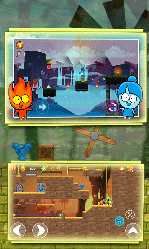 森林冰火人勇闯森林神庙游戏