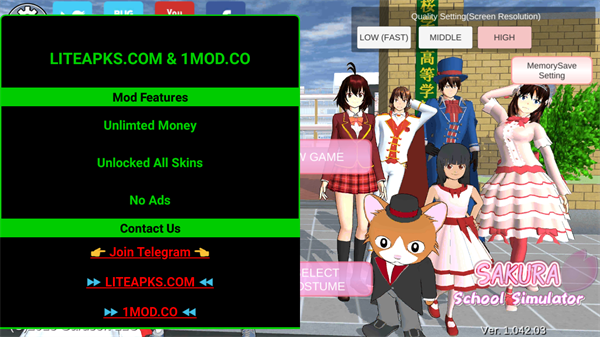 樱花校园模拟器内置菜单版